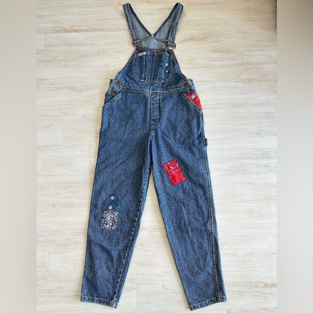Vintage Guess Big Girl’s Overalls Bandana Patches
